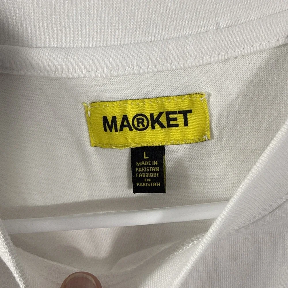 Market Studios Beware T-Shirt Size L Beige Color Shepherd‎ Dog Hypebeast New